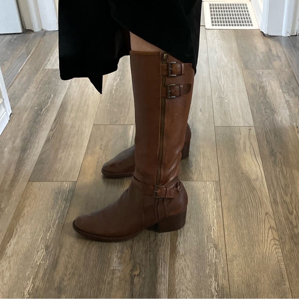 Brown Leather Knee-High Boots - Picture 8 of 11